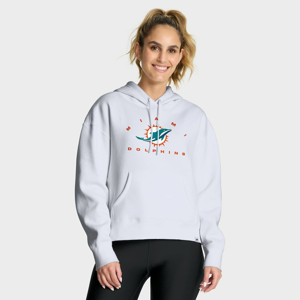 Miami Dolphins Women's Eligible Receiver Legacy Pullover Hoodie - White - Fanatics