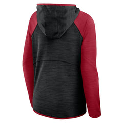 Atlanta Falcons Women's Redzone End Around Pass Raglan Full-Zip Hoodie - Black/Red - Fanatics