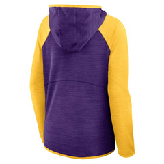 Minnesota Vikings Women's Redzone End Around Pass Raglan Full-Zip Hoodie - Purple/Gold - Fanatics