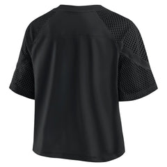 Detroit Lions Women's Oversized Raglan V-Neck Blackout Fashion Jersey - Fanatics