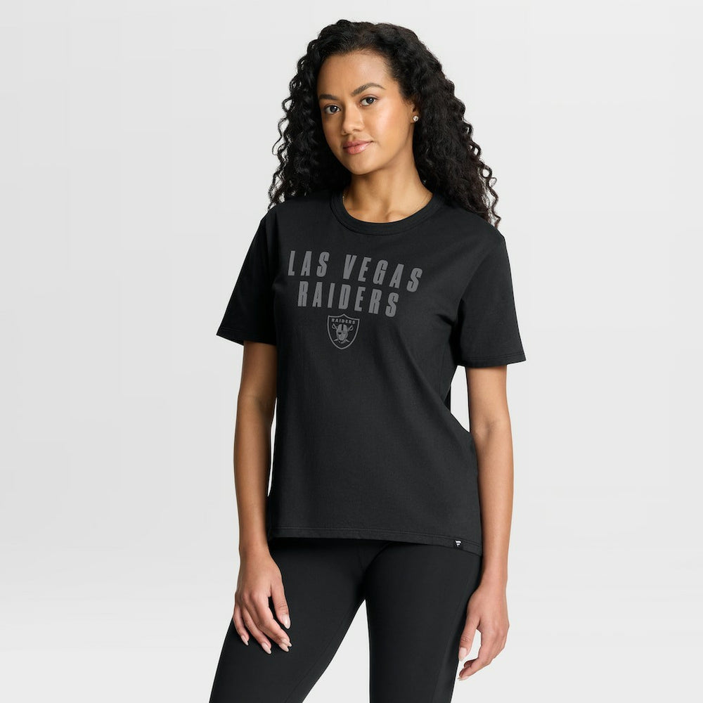 Las Vegas Raiders Women's Blackout Kneel Down Legacy T-Shirt - Black - Fanatics