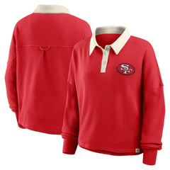 San Francisco 49ers Women's Oversized Hometown Premium Thermal Long Sleeve Shirt - Scarlet - Fanatics