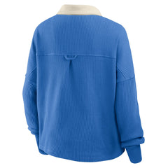 Detroit Lions Women's Oversized Hometown Premium Thermal Long Sleeve Shirt - Blue - Fanatics