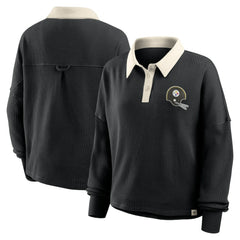 Pittsburgh Steelers Women's Oversized Hometown Premium Thermal Long Sleeve Shirt - Black - Fanatics