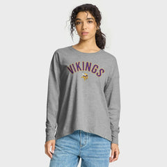Minnesota Vikings Women's Hometown Legacy Long Sleeve T-Shirt - Heather Gray - Fanatics