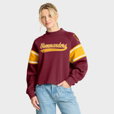 Washington Commanders Oversized Hometown Toss Sweep Mock Neck Pullover - Burgundy - Fanatics