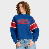 Buffalo Bills Oversized Hometown Toss Sweep Mock Neck Pullover - Royal - Fanatics