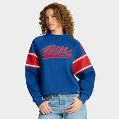 Buffalo Bills Oversized Hometown Toss Sweep Mock Neck Pullover - Royal - Fanatics