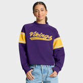 Minnesota Vikings Oversized Hometown Toss Sweep Mock Neck Pullover - Purple - Fanatics