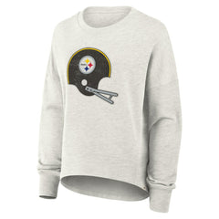 Pittsburgh Steelers Women's Oversized Hometown Pullover Sweatshirt - Heather Gray - Fanatics