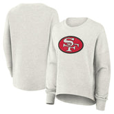 San Francisco 49ers Women's Oversized Hometown Pullover Sweatshirt - Heather Gray - Fanatics