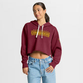 Washington Commanders Women's Oversized Hometown Heritage Cropped Hoodie - Burgundy - Fanatics