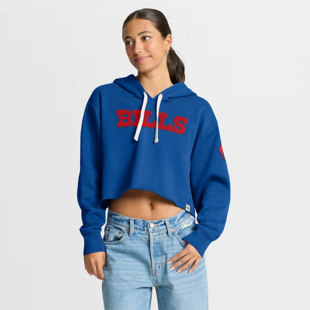 Buffalo Bills Women's Oversized Hometown Heritage Cropped Hoodie - Royal - Fanatics