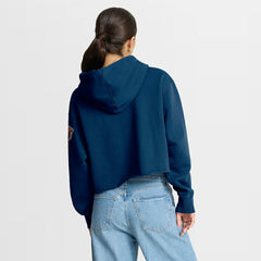 Chicago Bears Women's Oversized Hometown Heritage Cropped Hoodie - Navy - Fanatics