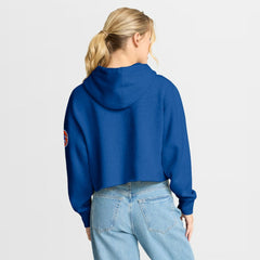 Denver Broncos Women's Oversized Hometown Heritage Cropped Hoodie - Royal - Fanatics