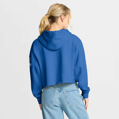 Detroit Lions Women's Oversized Hometown Heritage Cropped Hoodie - Blue - Fanatics