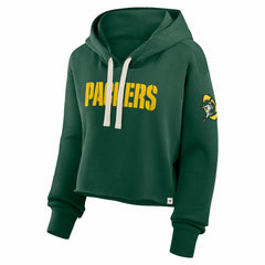 Green Bay Packers Women's Oversized Hometown Heritage Cropped Hoodie - Green - Fanatics