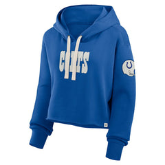Indianapolis Colts Women's Oversized Hometown Heritage Cropped Hoodie - Royal - Fanatics