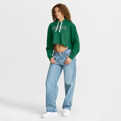 Philadelphia Eagles Women's Oversized Hometown Heritage Cropped Hoodie - Kelly Green - Fanatics