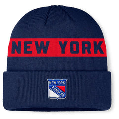 New York Rangers Fanatics Authentic Pro Rink Cuffed Knit Hat - Navy | Fanatics discount