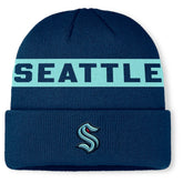 Seattle Kraken Fanatics Authentic Pro Rink Cuffed Knit Hat - Deep Sea Blue | Fanatics sale