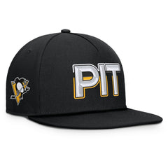 Pittsburgh Penguins Fanatics Authentic Pro Rink Team Code Snapback Hat - Black | Fanatics near me