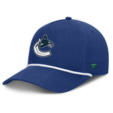 Vancouver Canucks Fanatics Authentic Pro Rink Roper A-Frame Adjustable Hat - Blue | Fanatics Clearance