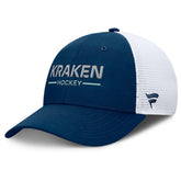 Seattle Kraken Fanatics Authentic Pro Rink Lockup Adjustable Trucker Hat - Deep Sea Blue/White | Fanatics sale