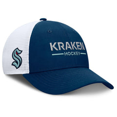 Seattle Kraken Fanatics Authentic Pro Rink Lockup Adjustable Trucker Hat - Deep Sea Blue/White | Fanatics sale