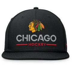 Chicago Blackhawks Fanatics Authentic Pro Rink Lockup Snapback Hat - Black | Fanatics discount