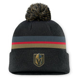 Vegas Golden Knights Fanatics Authentic Pro Rink Cuffed Knit Hat with Pom - Charcoal | Fanatics Lifestyle