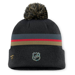 Vegas Golden Knights Fanatics Authentic Pro Rink Cuffed Knit Hat with Pom - Charcoal | Fanatics Lifestyle