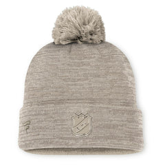 Boston Bruins Fanatics Authentic Pro Road Cuffed Knit Hat with Pom - Tan | Fanatics Lifestyle