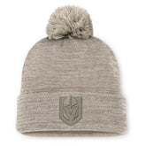 Vegas Golden Knights Fanatics Authentic Pro Road Cuffed Knit Hat with Pom - Tan | Fanatics Clearance