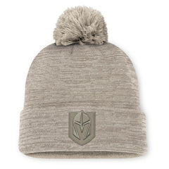 Vegas Golden Knights Fanatics Authentic Pro Road Cuffed Knit Hat with Pom - Tan | Fanatics Clearance