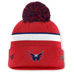 Washington Capitals Fanatics Women's Authentic Pro Rink Cuffed Knit Hat with Pom - Red | Fanatics sale