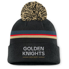 Vegas Golden Knights Fanatics Women's Authentic Pro Rink Cuffed Knit Hat with Pom - Black | Fanatics sale