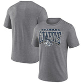 Dallas Cowboys Warped Block Tri-Blend T-Shirt - Heather Gray - NFL