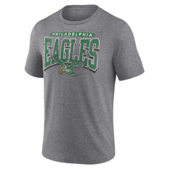 Philadelphia Eagles Warped Block Tri-Blend T-Shirt - Heather Gray - NFL