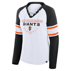 San Francisco Giants Fanatics Women's Blitz Package Raglan Lace-Up V-Neck Long Sleeve T-Shirt for sale