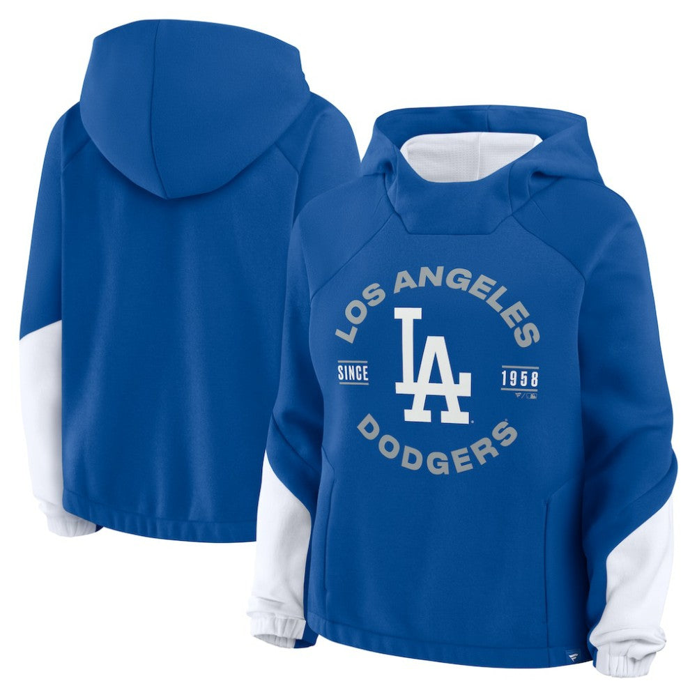 Los Angeles Dodgers Fanatics Women's Oversized Time to Win Pullover Hoodie Outlet
