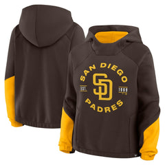 San Diego Padres Fanatics Women's Oversized Time to Win Pullover Hoodie Discount
