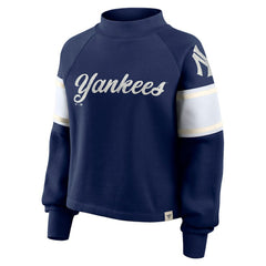 New York Yankees Fanatics Women's Oversized Toss Sweep Raglan Pullover Sweatshirt Online