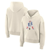 New England Patriots Women's Dove Legacy Pullover Hoodie - Cream - Fanatics