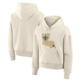 New Orleans Saints Women's Dove Legacy Pullover Hoodie - Cream - Fanatics