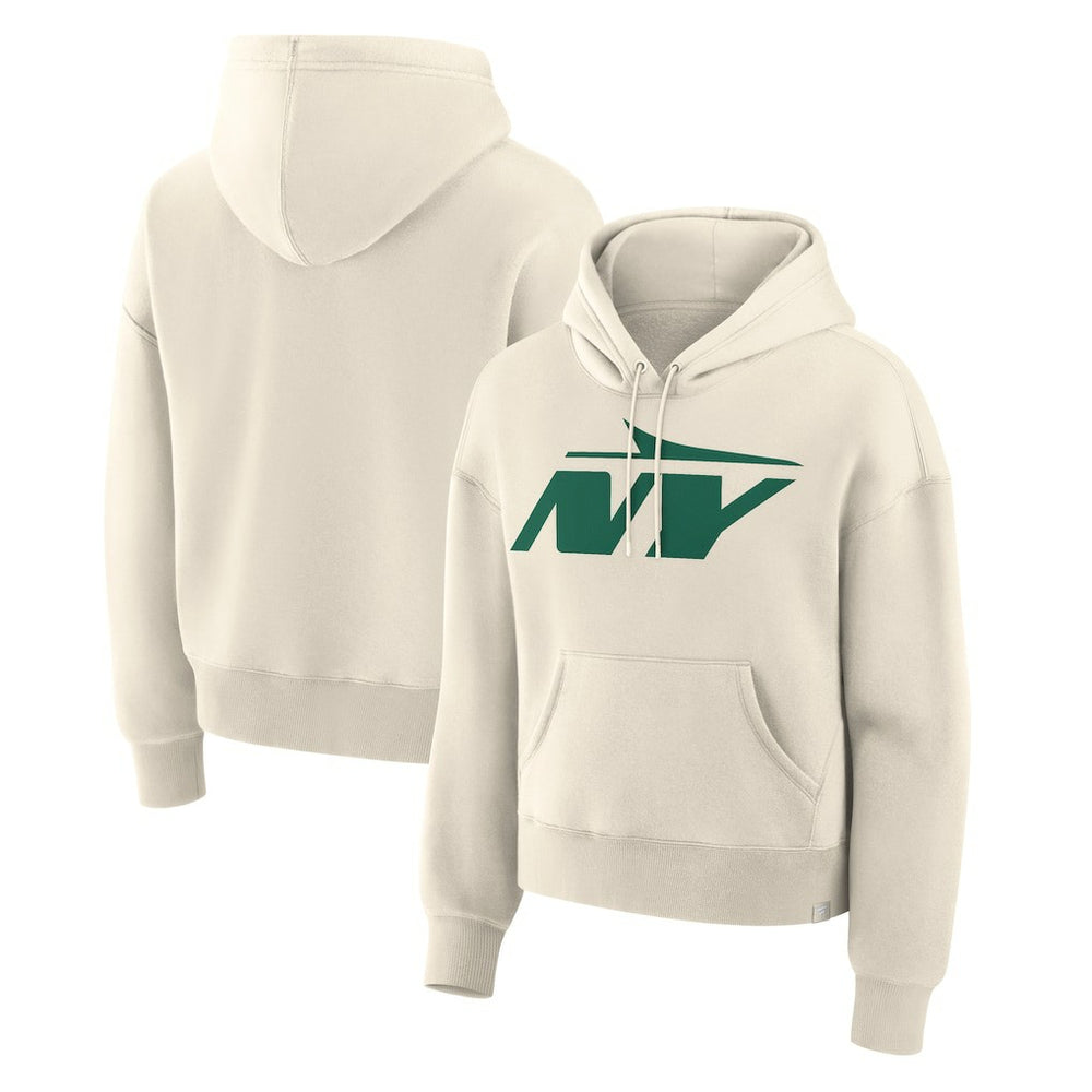 New York Jets Women's Dove Legacy Pullover Hoodie - Cream - Fanatics