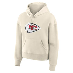 Kansas City Chiefs Women's Dove Legacy Pullover Hoodie - Cream - Fanatics