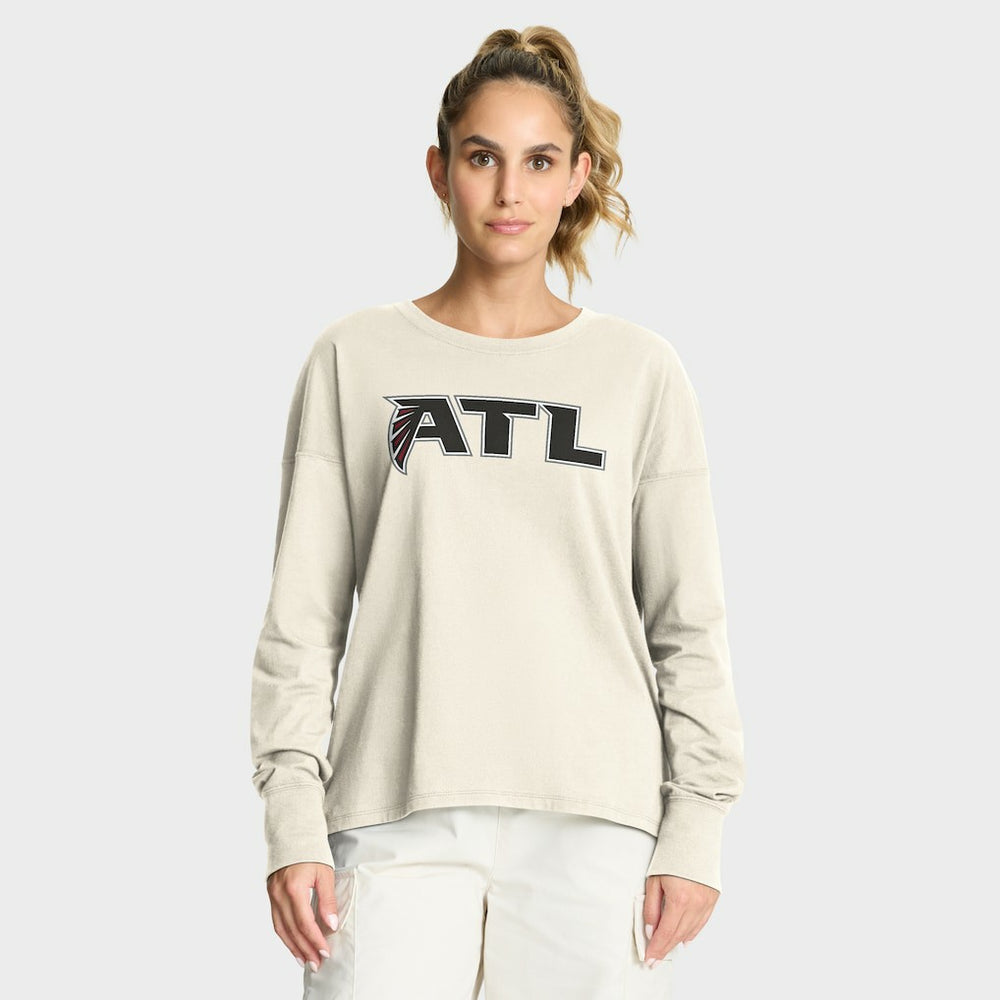 Atlanta Falcons Women's Dove Legacy Long Sleeve T-Shirt - Cream - Fanatics