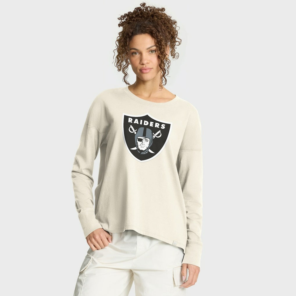 Las Vegas Raiders Women's Dove Legacy Long Sleeve T-Shirt - Cream - Fanatics