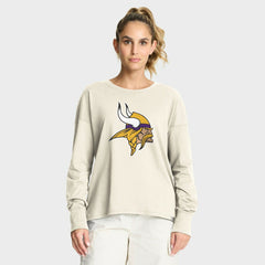 Minnesota Vikings Women's Dove Legacy Long Sleeve T-Shirt - Cream - Fanatics